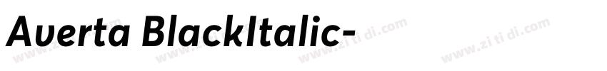 Averta BlackItalic字体转换